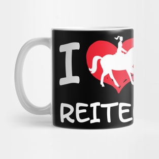 I Love Reiten I Pferdesprüche lustiges Pferd Mug